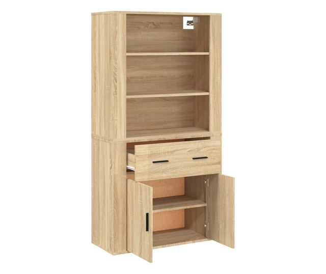 Висок шкаф, сонома дъб, инженерно дърво