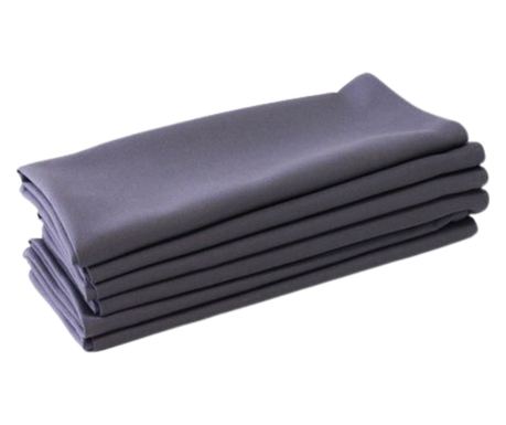 Set 10 Servete de masa Kotonia Home - 45x45 cm, Damasc Saten DeLux, 100% bumbac, Gri taupe