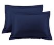 Комплект 2 калъфки за възглавница Kotonia Home Damask Satin DeLux - 100% памук, 50x70 см, тъмносиньо
