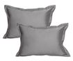 Комплект 2 калъфки за възглавница Kotonia Home Damask Satin DeLux - 100% памук, 50x70 см, темно сиво