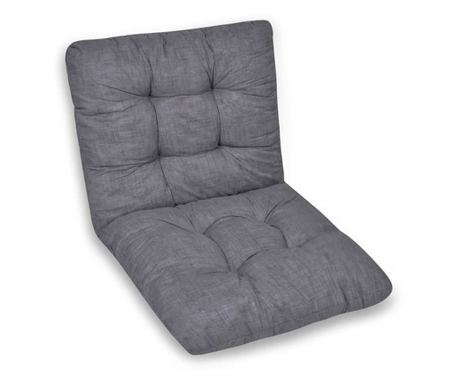 Perna pentru scaun, cu spatar, cu doua fete, gri, 100 x 50 x 12.5 cm
