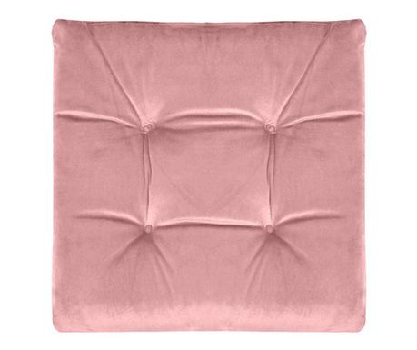 Perna roz pentru scaun, imitatie catifea, patrata, 38x38x4