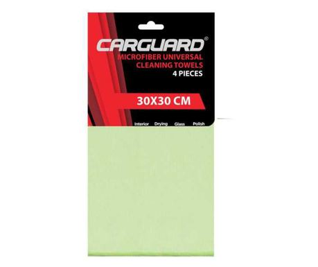 Set 4 visokokakovostnih mikrovlaken 30x30cm za notranje sušenje stekla poliranje Carguard