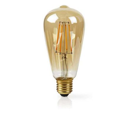 Pametna LED žarnica Wi-Fi z nitko Nedis E27 ST64 5W 500lm