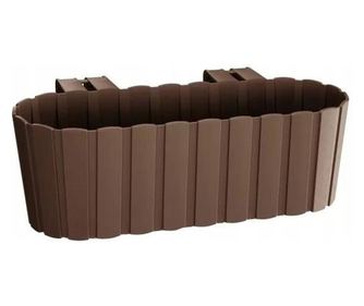 Dekoracyjna doniczka, plastikowa, brązowa, 4,9 l, 38,3x21,2x13 cm, Boardee Hook