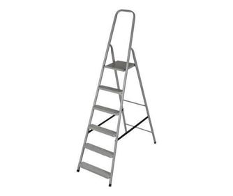 Scara otel, 5 trepte, platforma, max 125 kg, 1.97 m, Drabest
