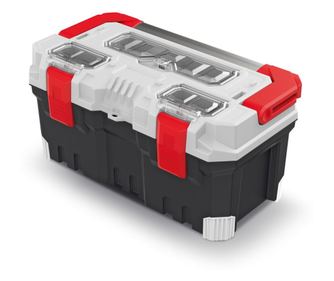 Kutija za alat s organizatorom, Prosperplast, Titan Plus, aluminijska ručka, 49.6x25.8x24 cm