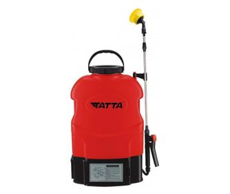Kerti permetező, permetező szivattyú, elektromos, háti, 12V 8 Ah akkumulátorral, 1A töltővel, piros, 20 L, Tat