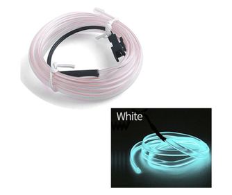 Тел Neon Auto "EL Wire" цвят Бял, AVEX, дължина 2M, захранване 12V, дросел включен