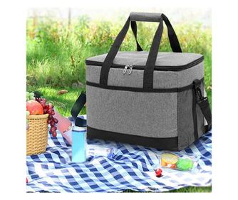 Geanta termoizolanta pentru picnic sau plaja, capacitate 16l, culoare Gri