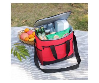Топлоизолираща чанта за пикник или плаж, вместимост 16л, цвят Червен