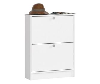 Dulap depozitat incaltaminte, pantofar, placa laminata, 2 sertare, alb, 60x20x80 cm