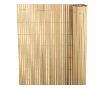 Erkély, terasz paraván, PVC kerítés, bambusz stílusú, 1300 g/m2, UV, 3x1,5 m