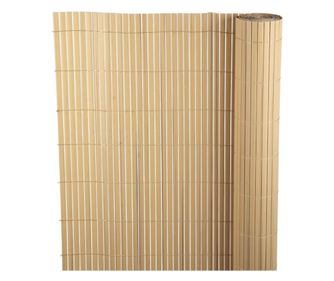Erkély, terasz paraván, PVC kerítés, bambusz stílusú, 1300 g/m2, UV, 3x1 m