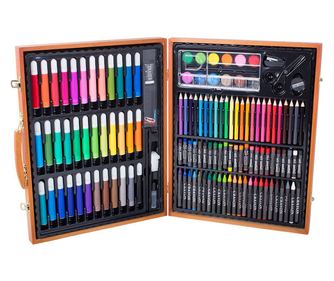 Set pictura si desen pentru copii, Verk Group, trusa plastic, cu accesorii, 150 piese