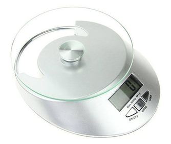 Cantar electronic de bucatarie, Verk Group, max 5 kg, argintiu, afisaj digital, 1xCR 2032, 19x16x3.5 cm