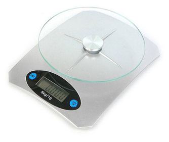 Cantar electronic de bucatarie, Verk Group, max 5 kg, afisaj digital, 2xAAA, suprafata de sticla