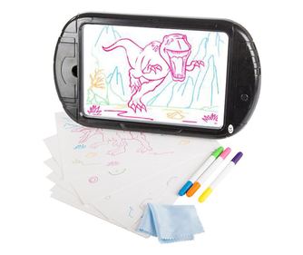 Tableta grafica/desenat pentru copii, Verk Group, 3 markere, LED, 3xAA, 35x20 cm