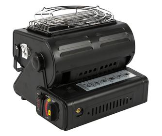 Aragaz camping, portabil, Micul Fermier, 2 in 1, incalzitor, 1.3 kW, un arzator, aprindere piezo-electrica, 29x24x27 cm