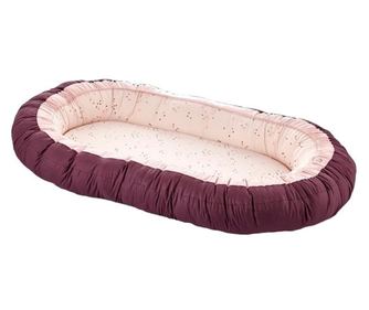Babynest cu 2 fete BabyJem luxus szülők között (Culoare: Bleu)