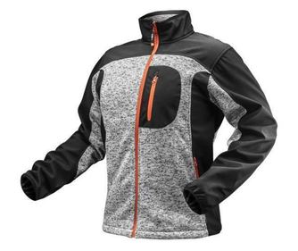 Hanorac tricotat intarit cu tesatura softshell, model OUTDOOR, marimea XXXL/60, NEO