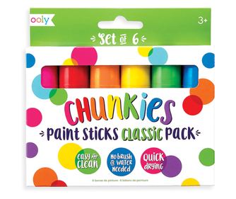 Creioane tempera solida Chunkies, 6 bucati