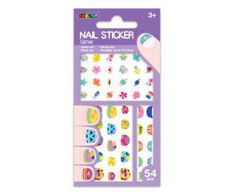 Stickere pentru unghii cu sclipici - Flori