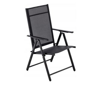 Scaun gradina/terasa, pliabil, otel, negru, 60x58x100 cm, Chomik