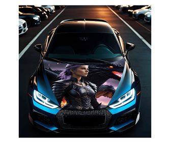 "Hood Art" autótetőfólia, kültéri használatra, S méret (150 x 110cm) - Kód: AVX-CAPOTA-002S