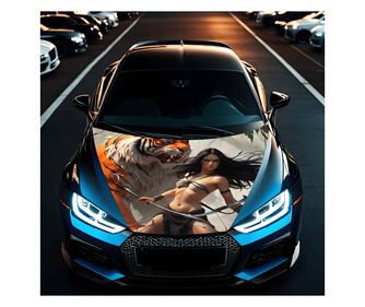 "Hood Art" autótetőfólia, kültéri használatra, S méret (150 x 110cm) - Kód: AVX-CAPOTA-004S