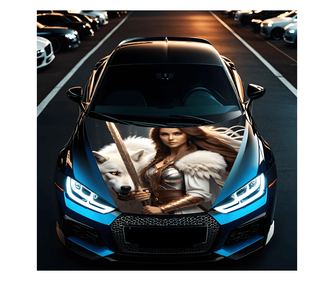 "Hood Art" autótetőfólia, kültéri használatra, S méret (150 x 110cm) - Kód: AVX-CAPOTA-006S