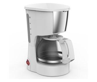 Aparat de cafea Rosberg R51170F, 600W, 600 ml, ulcior de sticla, filtru din plastic, alb