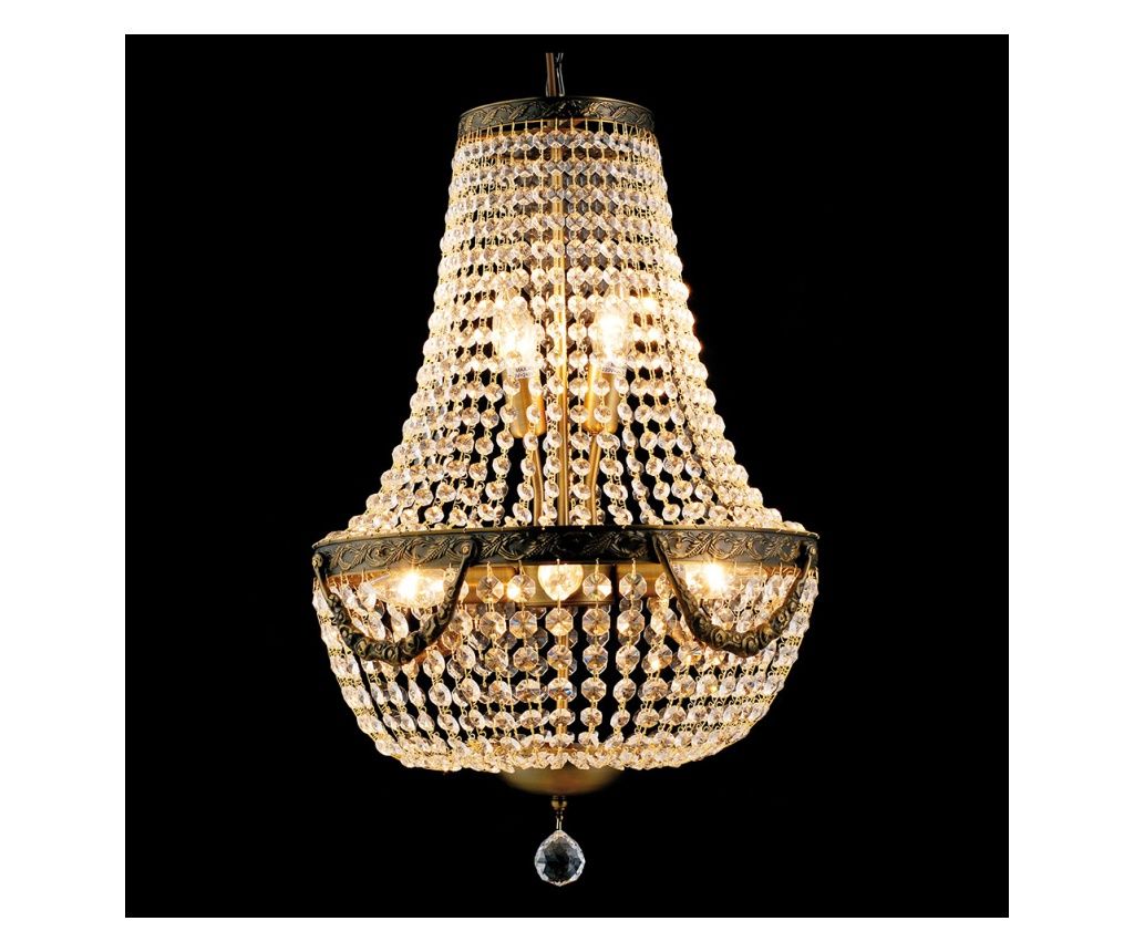Copper Metal Chandelier with Transparent Glass 40x64/184 cm