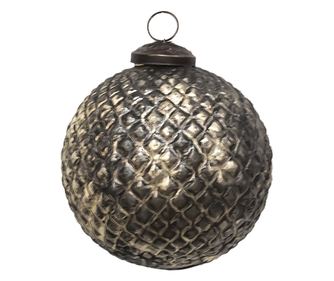 6 db Aranybarna Karácsonyfa Dísz, Üveg, 9x9 cm