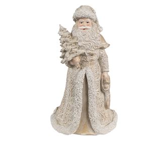 Arany színű műgyanta Mikulás figura 8x8x15 cm