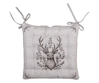 2 darabos bézs és szürke pamut székpárna szett Ren 40x40x4 cm