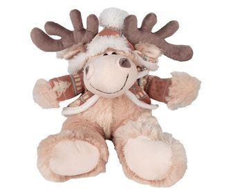Textil rénszarvas figura 21x22x22 cm