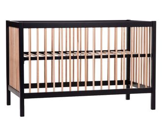 Patut Childhome Cot 97 Fag 60x120 cm, Natural/Negru