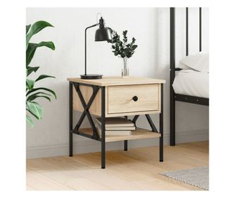 κομοδίνο, Sonoma oak, 40x42x45 εκ., σύνθετο ξύλο