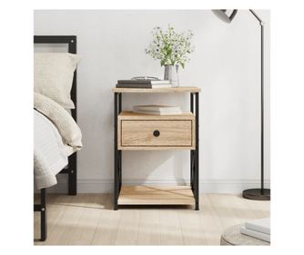 Κομοδίνο, sonoma oak, 40x42x55 εκ., επεξεργασμένο ξύλο