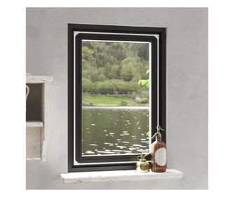 Магнитна мрежа против насекоми за прозорци, бяла, 80x120 см