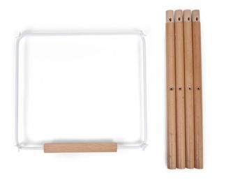 Set picioare cu suport pentru scaun de masa Childhome Evolu Natural/Alb