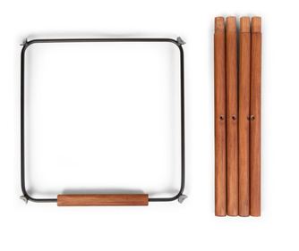 Set picioare cu suport pentru scaun de masa Childhome Evolu Nuc/Negru
