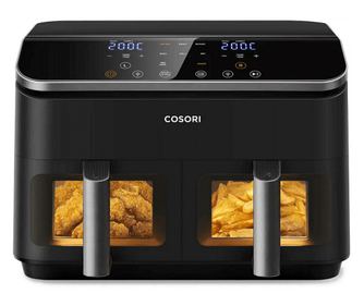 Cosori Dual Basket Air Fryer CAF-R901-AEU, 1750 W, 8.5 L, 8 program, időzítő, érintőképernyő, fekete