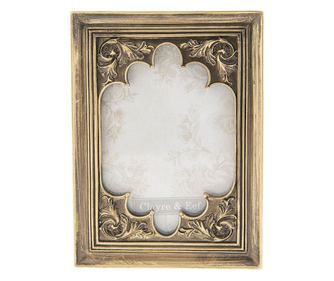 Полиразинова рамка за снимки за маса, златна 13x2x18 см, 10x15 см