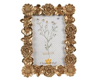 Zlatni poliuretanski stolni/zidni okvir za fotografije 16x2x20 cm, 10x15 cm