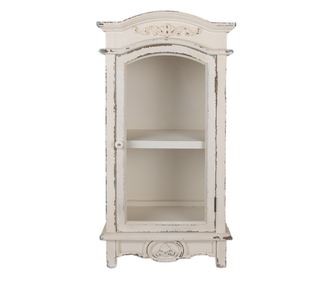 Витрина mdf бял винтидж 45x30x88 см