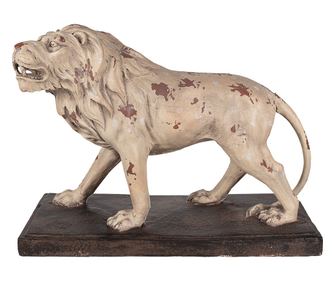 Figurica Lav keramika bež smeđa 55x23x40 cm