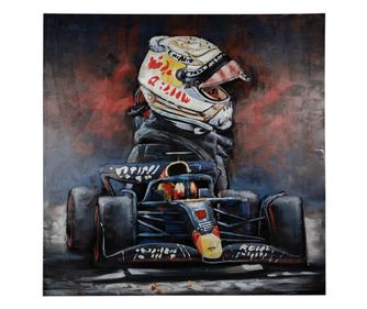 Večbarvna kovinska slika 100x5x100 cm