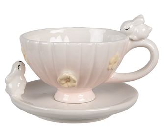 4 darabos kerámia nyuszi bögre szett